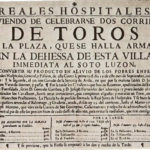 Cartel publicitario de una corrida de todos en Madrid en 1737