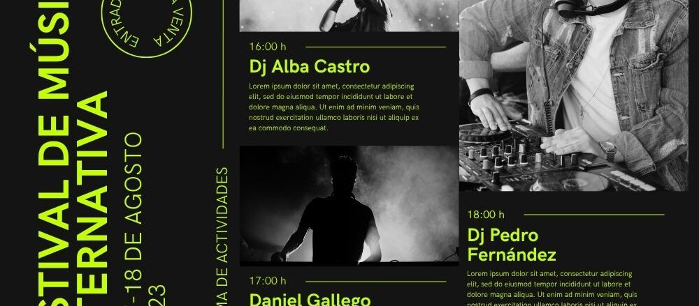 Crear carteles para festivales